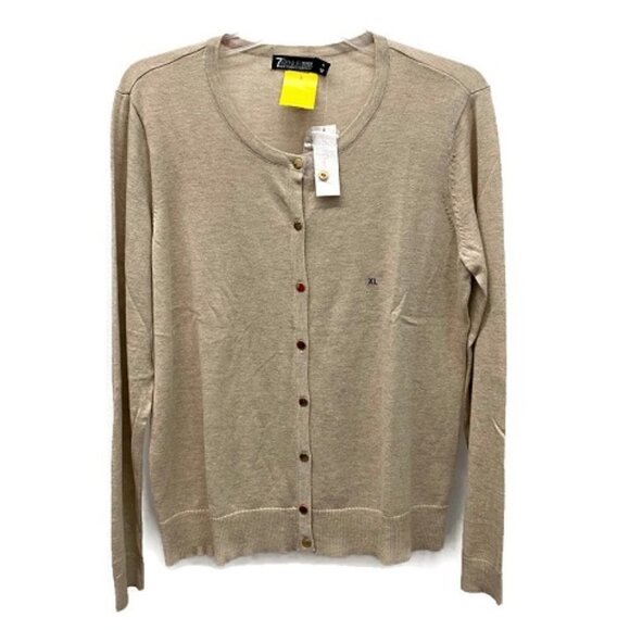 New York & Company Tan Knit Cardigan - Picture 1 of 2
